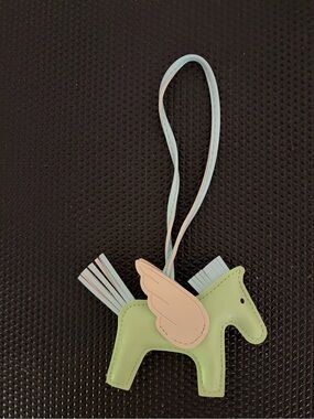 Pastel Green and pink Winged Horse Bag Charm